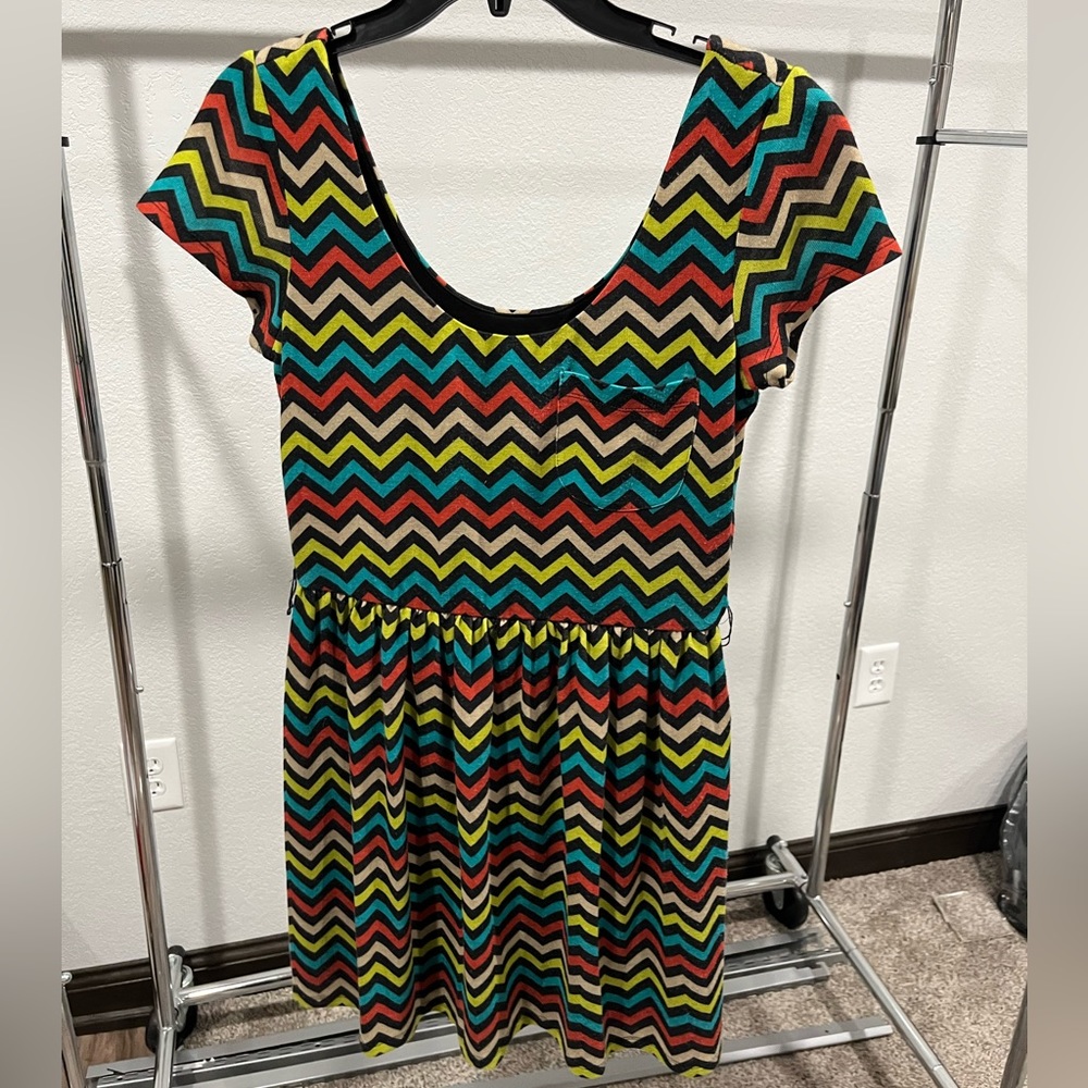 As U Wish chevron juniors dress